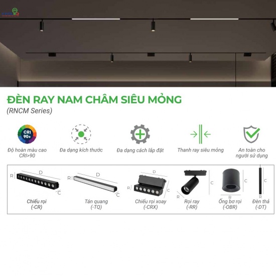 Đèn Ray Nam Châm Siêu Mỏng KingLed