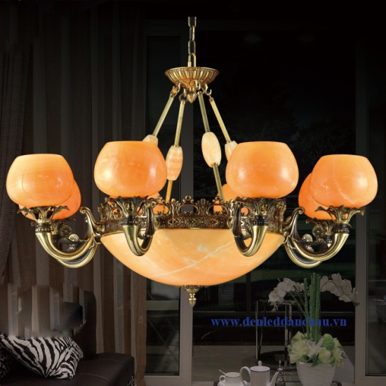 Đèn Chùm Đồng + Đá 1199/8