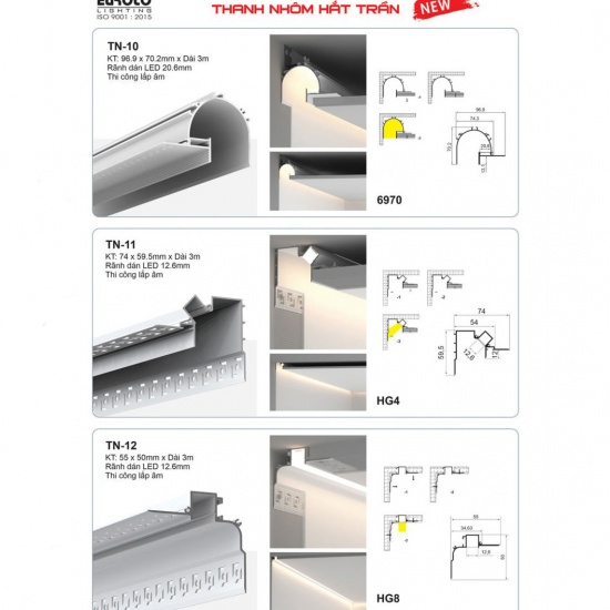Thanh Nhôm Hắt Trần EUROTO 4