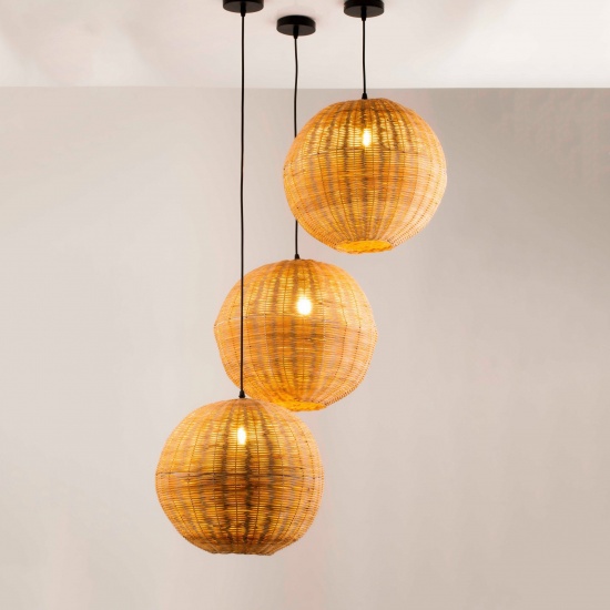 Đèn Thả Mây Tre Hình Tròn 96502