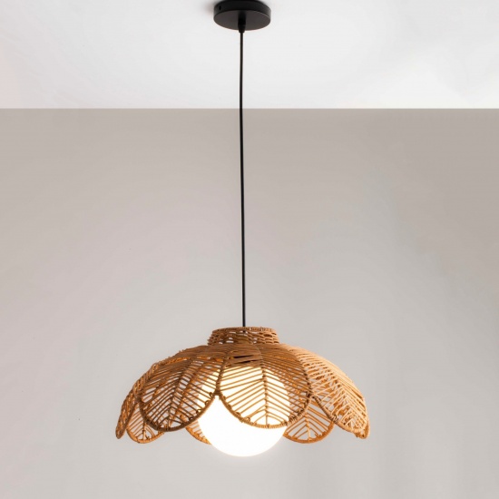 Đèn Thả Mây Tre Hình Hoa 92631